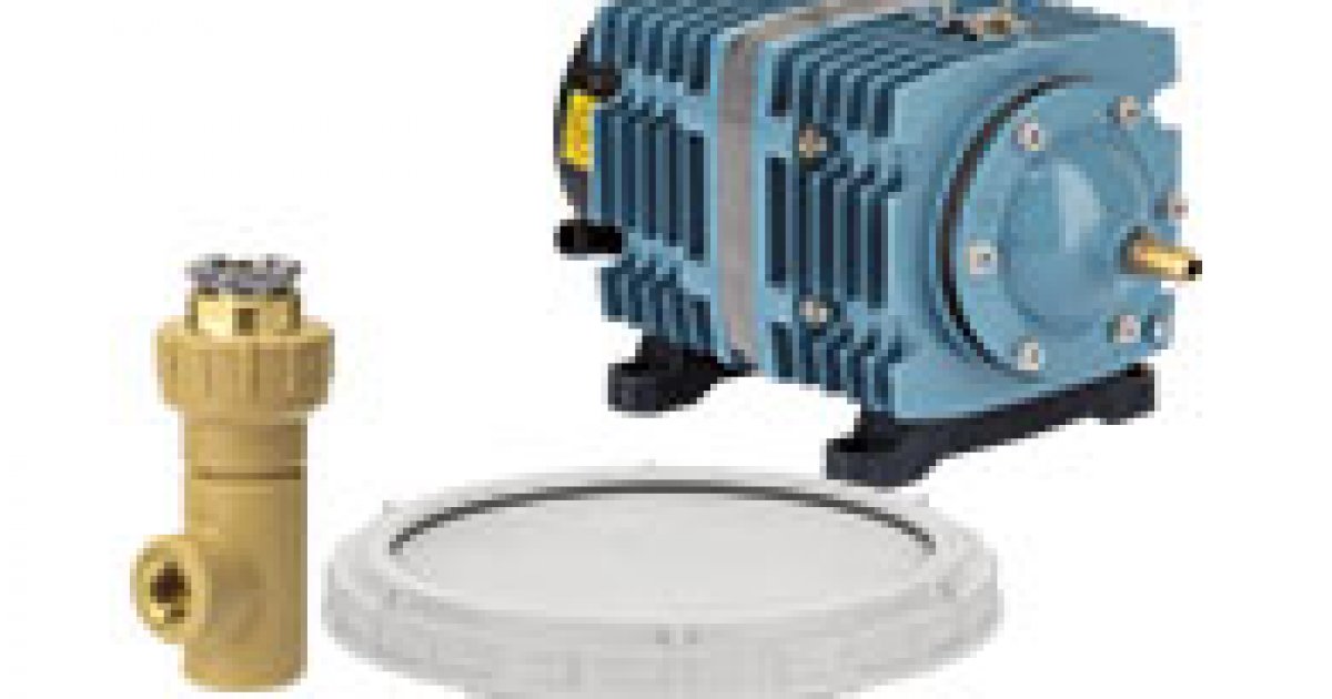 Ossigenatore Per Laghetto - Pompa Aria 1 Uscita Per Laghetti Fino A 1000 Litri, Con Pietra Porosa E Tubo, Verde