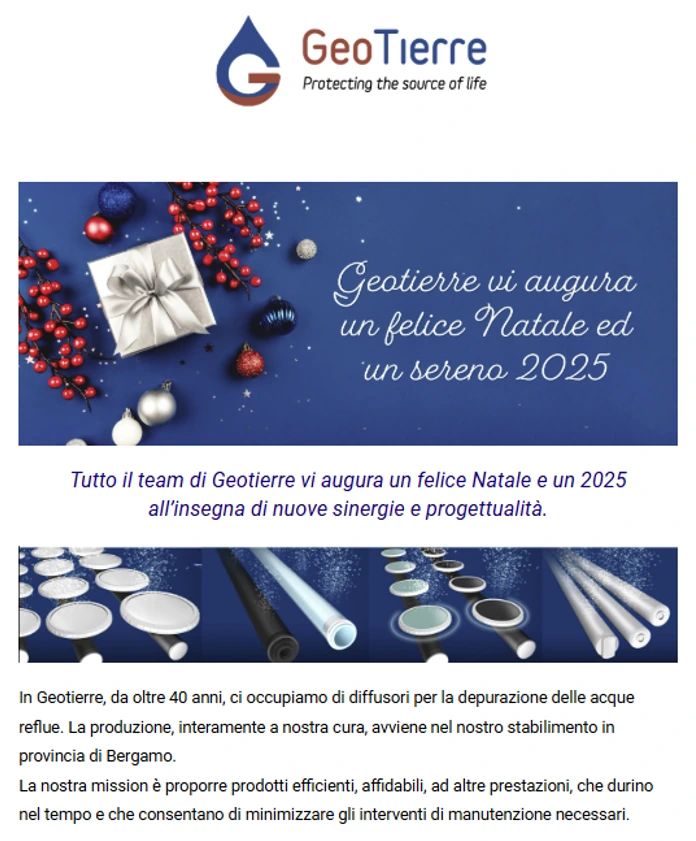 Geotierre vi Augura un Buon Natale e Felice Anno Nuovo
