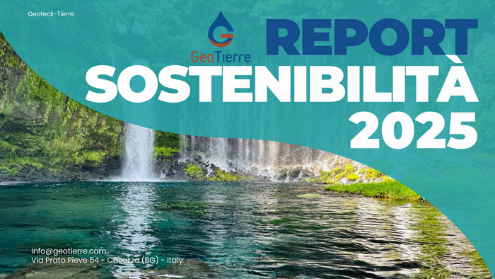 Copertina del report di sostenibilità Geotierre